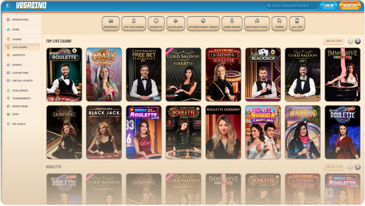 Vegasino Website